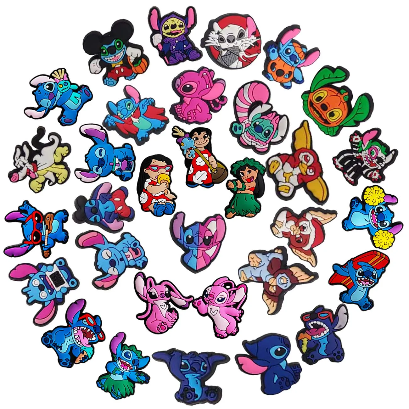 30 random cute cartoon bears shoe charms for croc charms anime charms for sandals button wristband bracelet decoration accessories boys girls