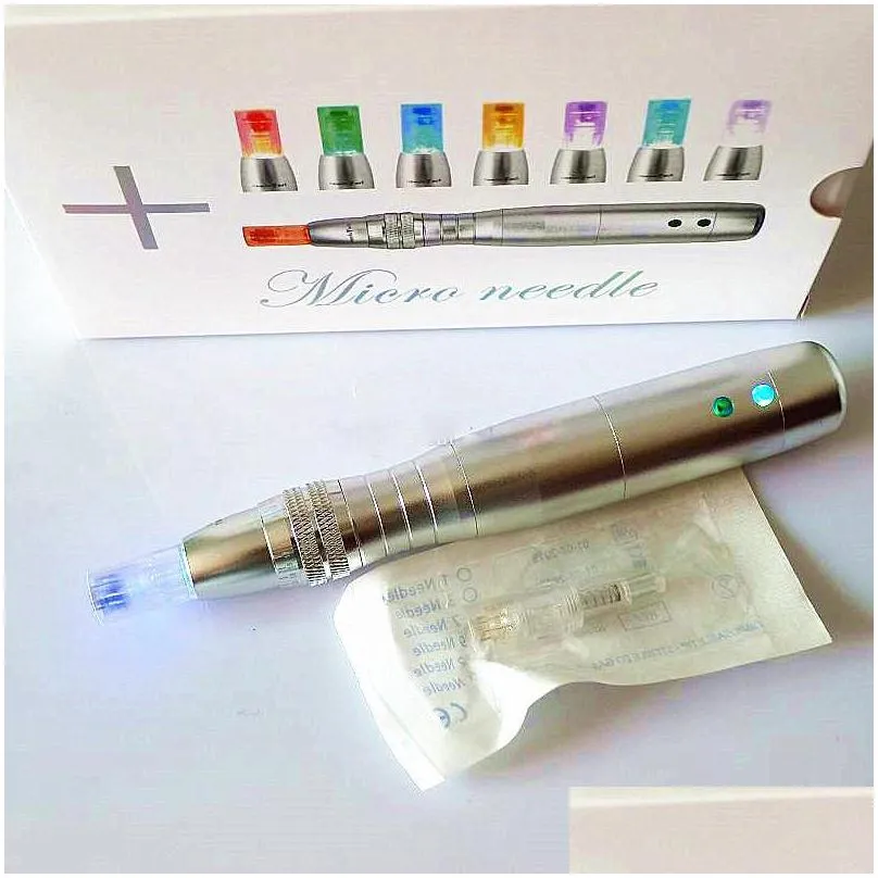 5 speeds derma pen led photon electric miconeedle dermapen for skin rejuvenation therapy with 7 colors