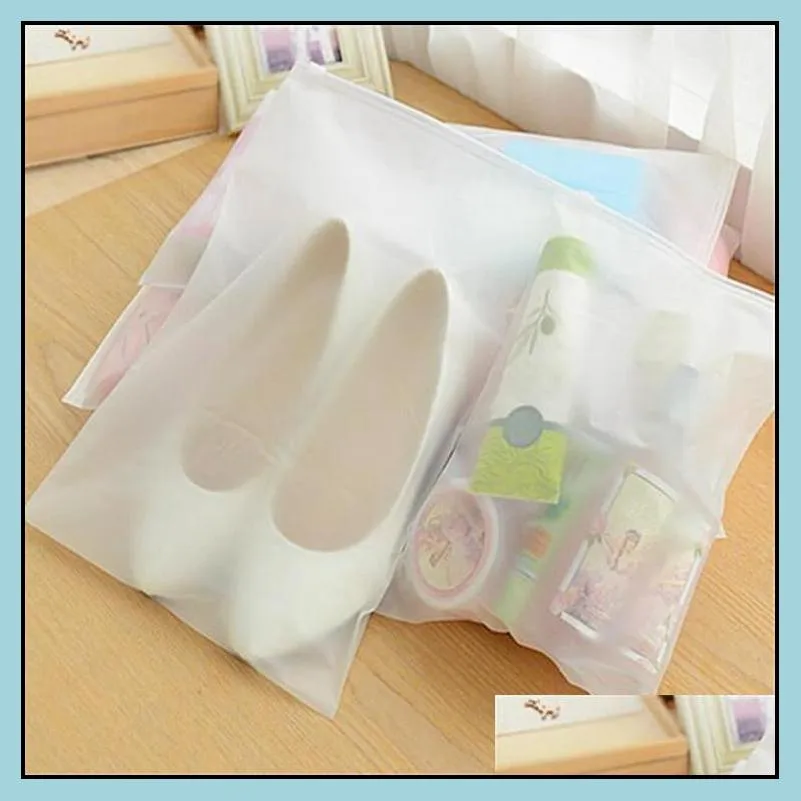 travelling storage bag frosted plastic reclosable zipper bags self seal packaging pouch for gift clothes jewelry