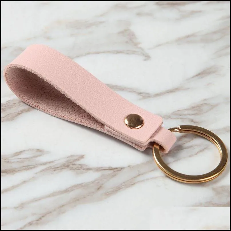pu leather keychain casual leather strap lanyard key chain waist wallet keychains car keyring keyholder jewelry gift
