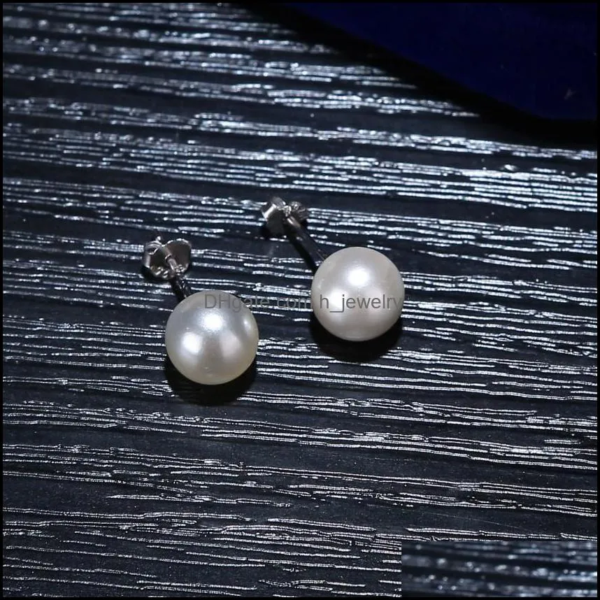 womens pearl earrings 78mm  simple lowkey luxury designer earrings