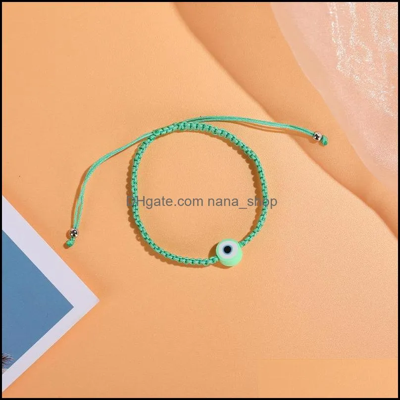 summer candy color evil eye bracelet lucky knot friendship jewelry charm bracelets lovely women men