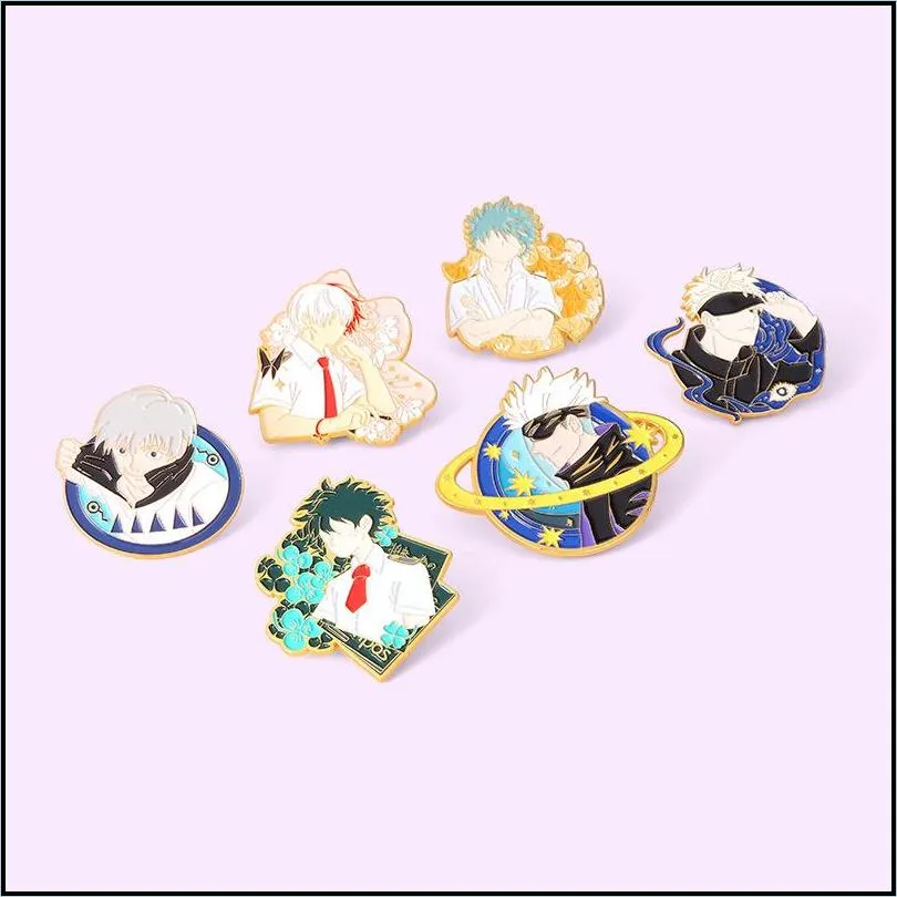 cartoons brooches badges woman enamel lapel pins for backpack fashion avatar hijab pins decorative jewelry for clothes