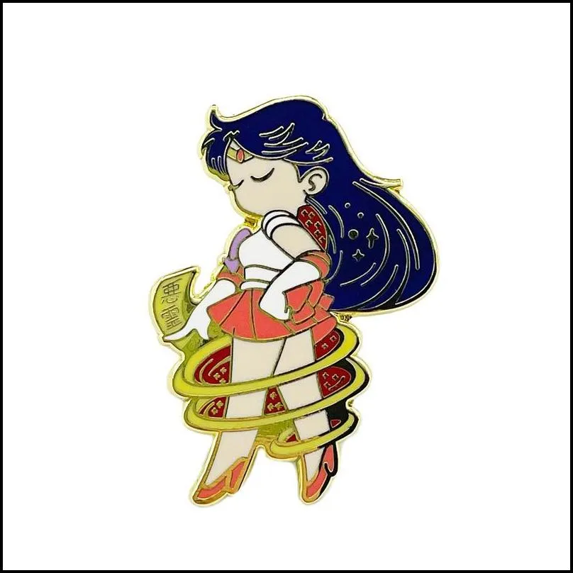 sailor moon brooch pins enamel metal badges lapel pin brooches jackets jeans fashion jewelry accessories