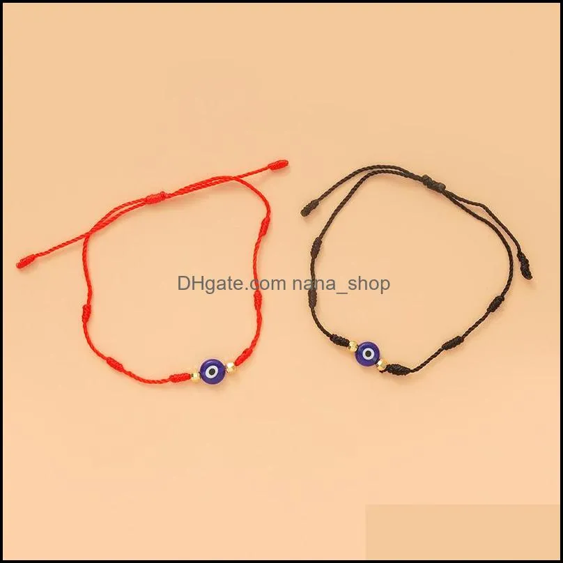 handmade turkish lucky evil eye bracelets for women men blue eyes braided red rope lucky bracelet friendship jewelry