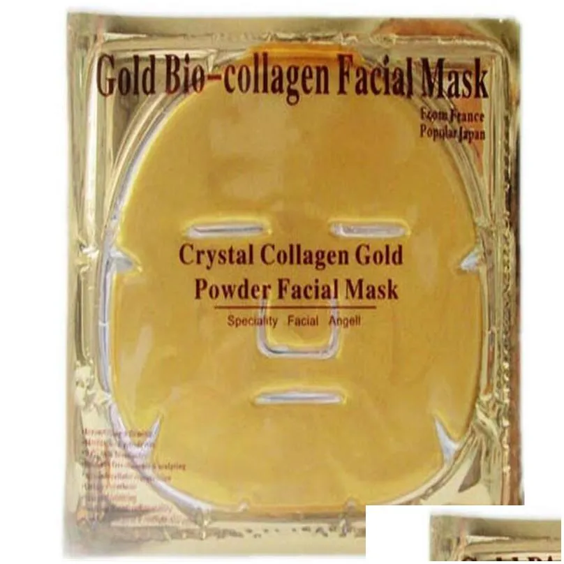 facial mask gold bio collagen mud face sheet masks golden crystal powder moisturizing anti aging whitening skin care smoother beauty