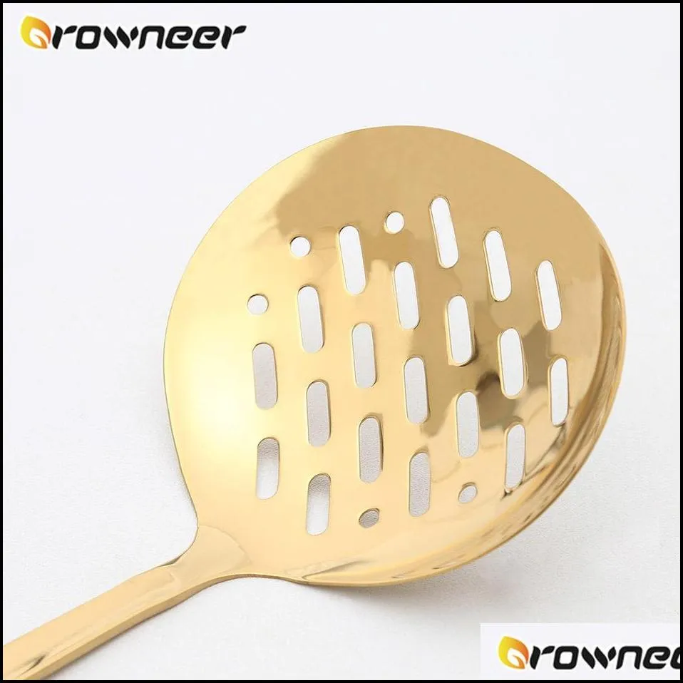 8pcs cooking tool sets nonstick gold titanium stainless steel kitchen tools utensil set spoon spatula cooking serving tool 210326