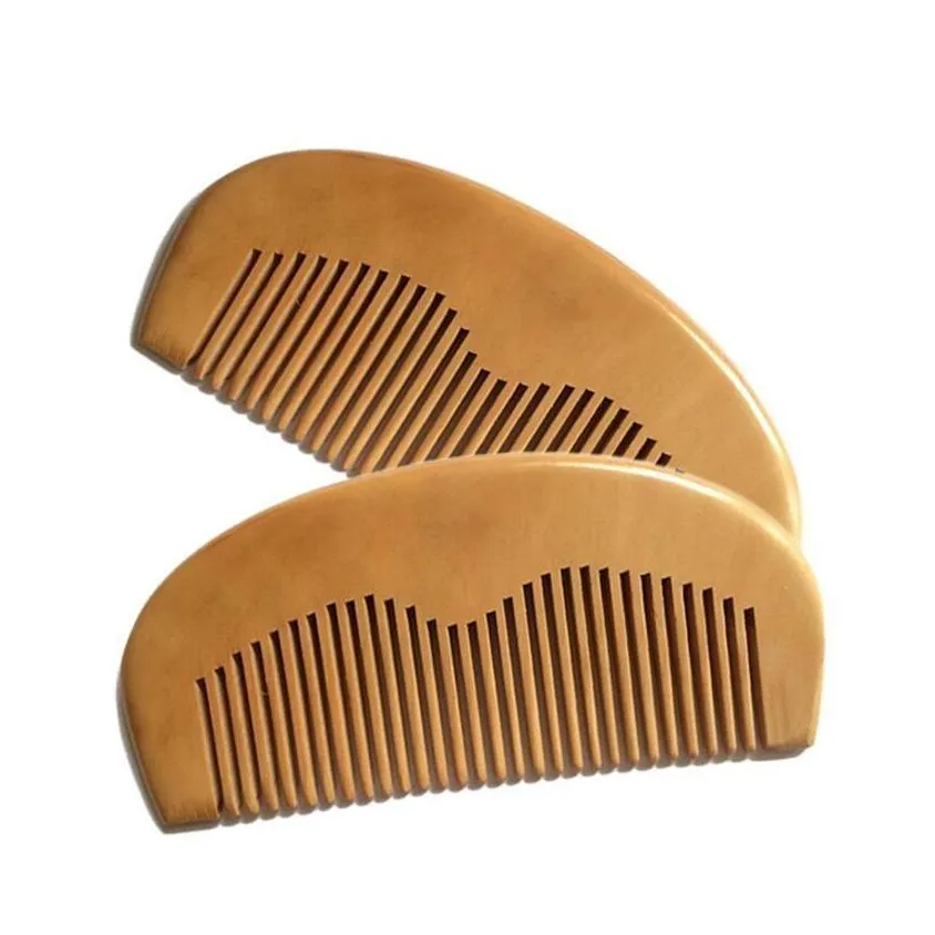 1pcs natural peach wooden comb beard comb pocket comb 11.5x5.5x1cm