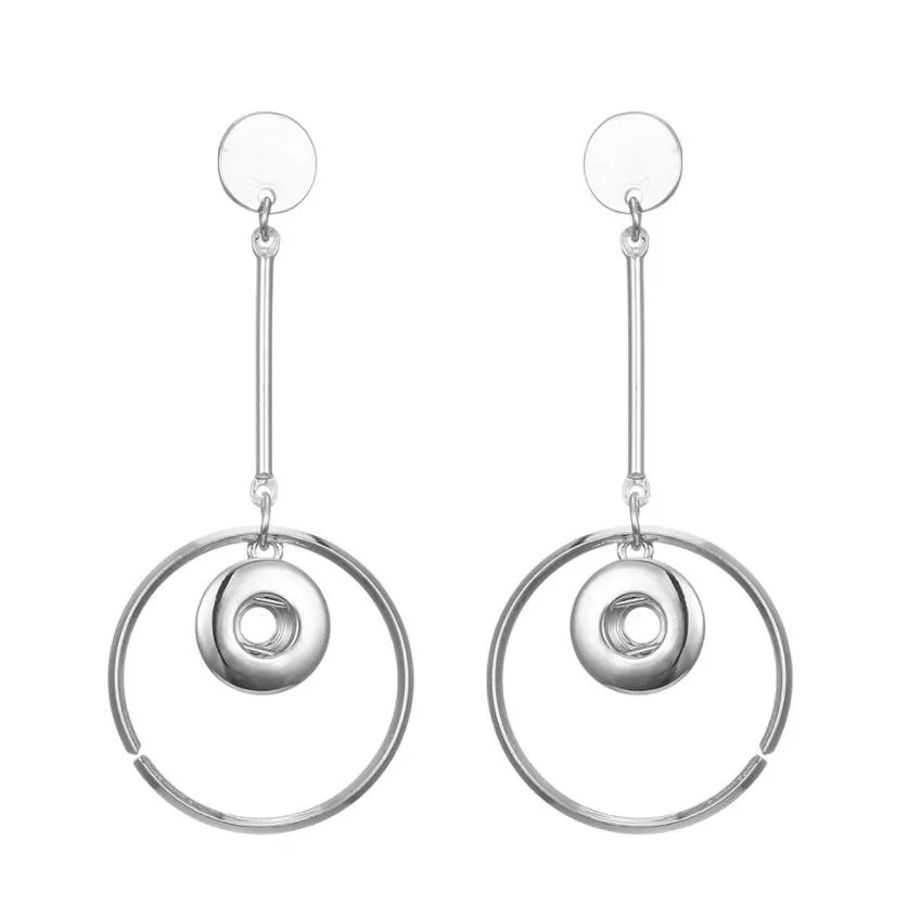 diy 12mm snap button earrings geometric circle dangle charms snap button earring women fashion gift jewelry