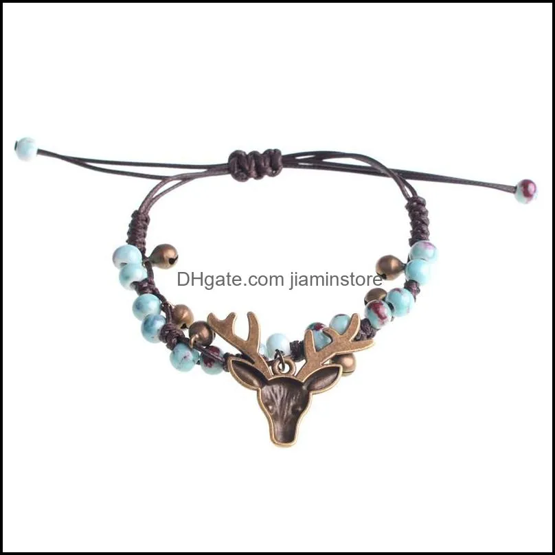 crack glaze forest retro small elk bracelet female fashion product