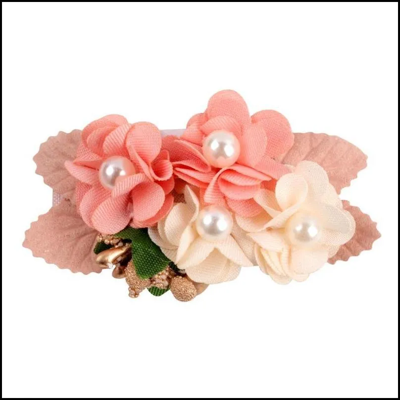 hair accessories chiffon flower baby clips for girls princess sweet pins toddlers headwear bride pography