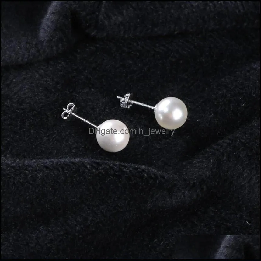 womens pearl earrings 78mm  simple lowkey luxury designer earrings