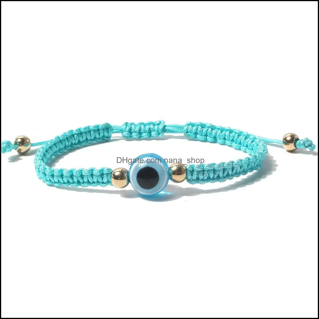 boho summer candy color evil eye bracelet lucky friendship jewelry charm bracelets lovely women men pulseras