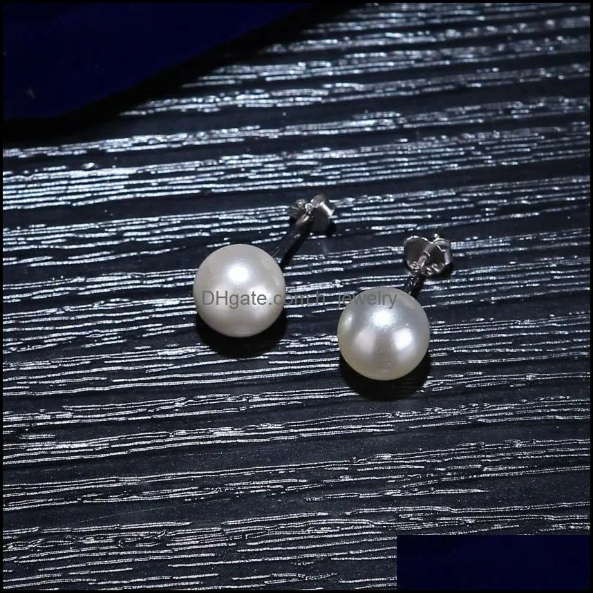 womens pearl earrings 78mm  simple lowkey luxury designer earrings