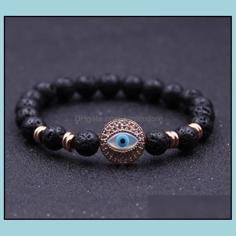 friedman lava volcanic stone devils eye bracelet mens and womens essential oil diffusion yoga couple jewelry bracelet
