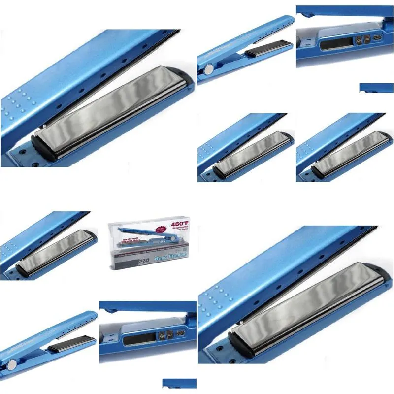 pro 450f 1 1/4 plate titanium hair straightener straightening irons flat iron curler styling tools