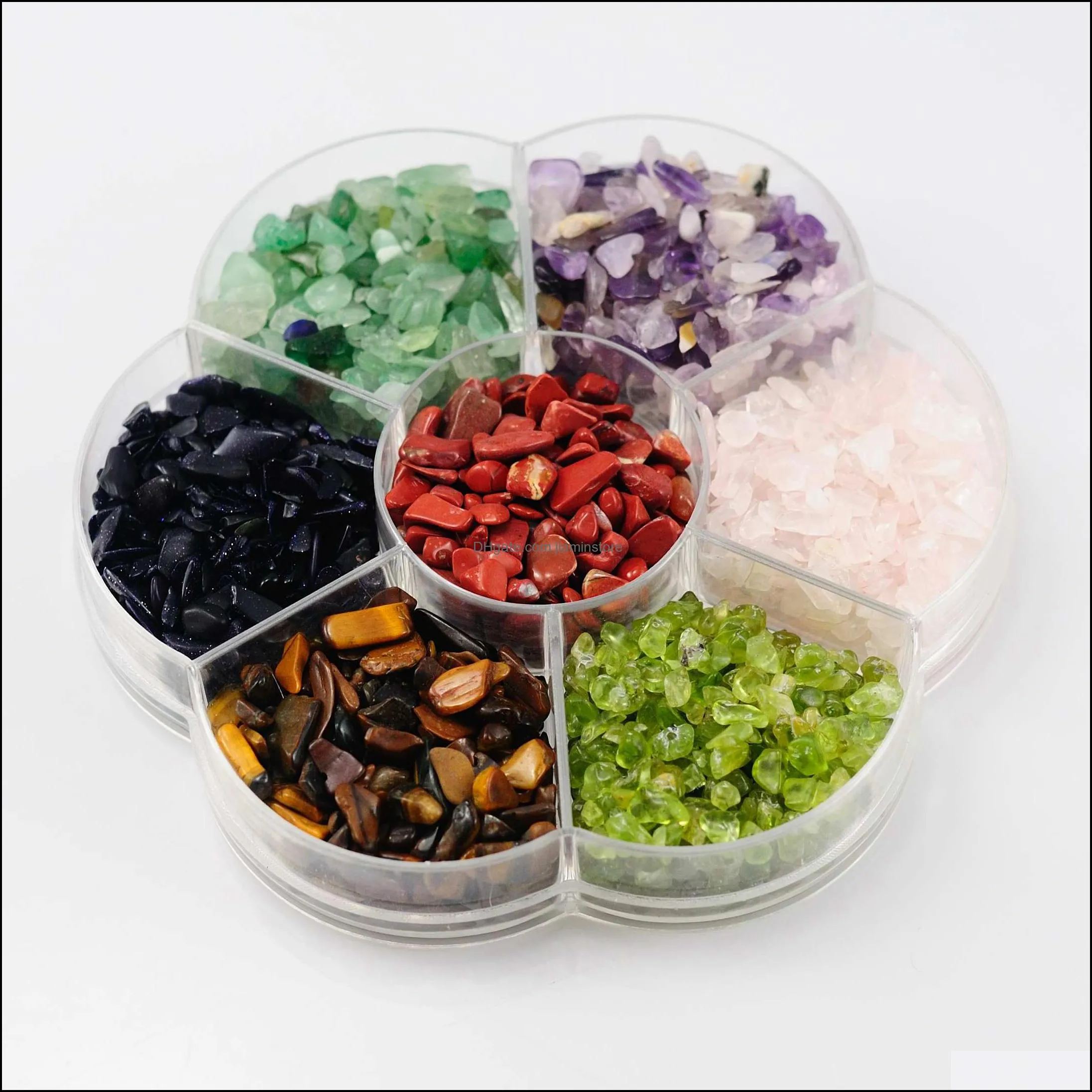 1 box of mixed color stone manicure rhinestone gravel crystal gem steel ball nail decoration diy multicolor plum boxed