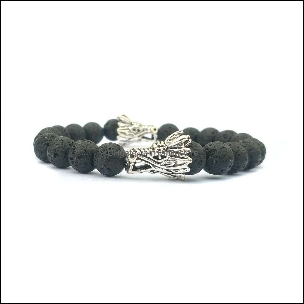 10pc/set 8mm howlite beads antique beads energy yoga bead hand weaving dragon bracelet for gift women custom jewelry