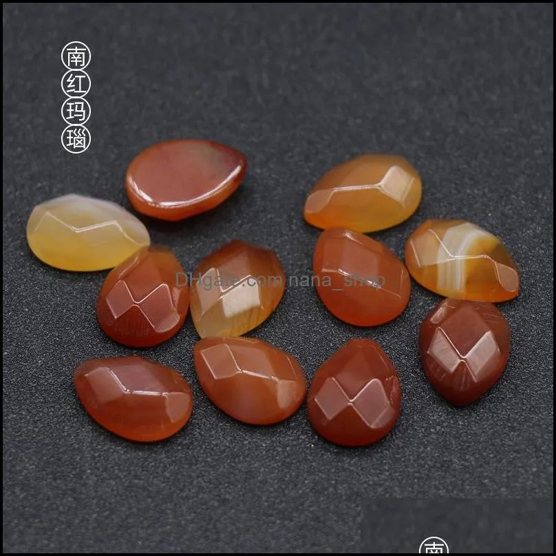 13x18mm flat back assorted loose stone faceted teardrop cab cabochons beads for jewelry making healing crystal wholesale