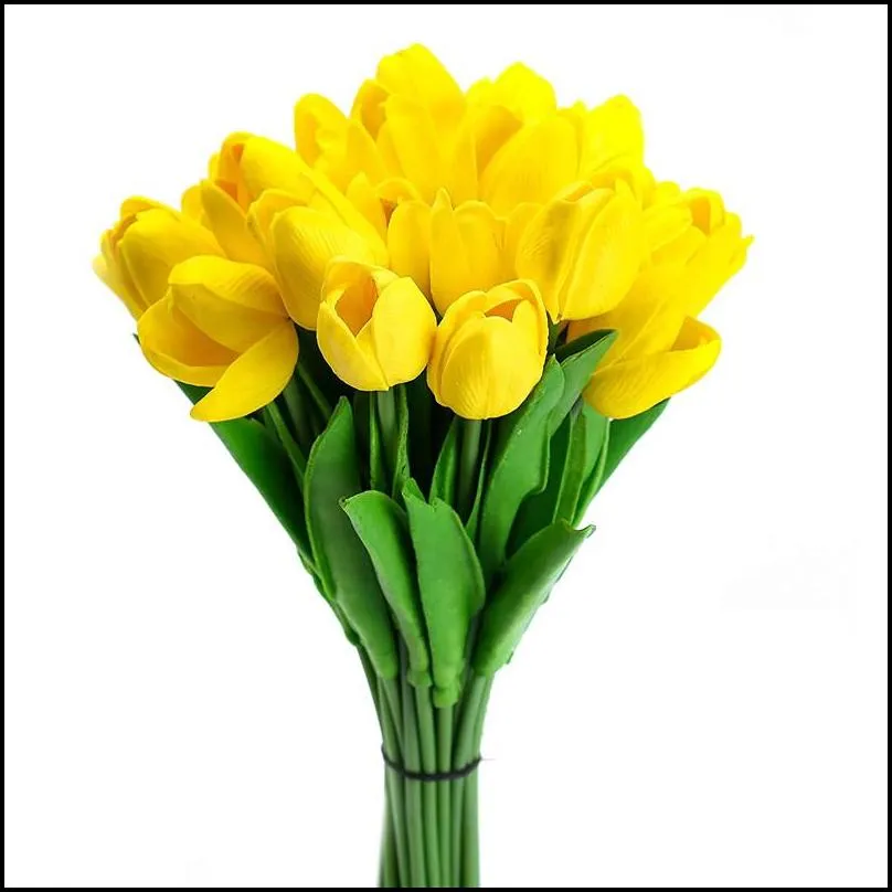 artificial tulip flowers fake tulips flower pu latex flower for home wedding party festival decor