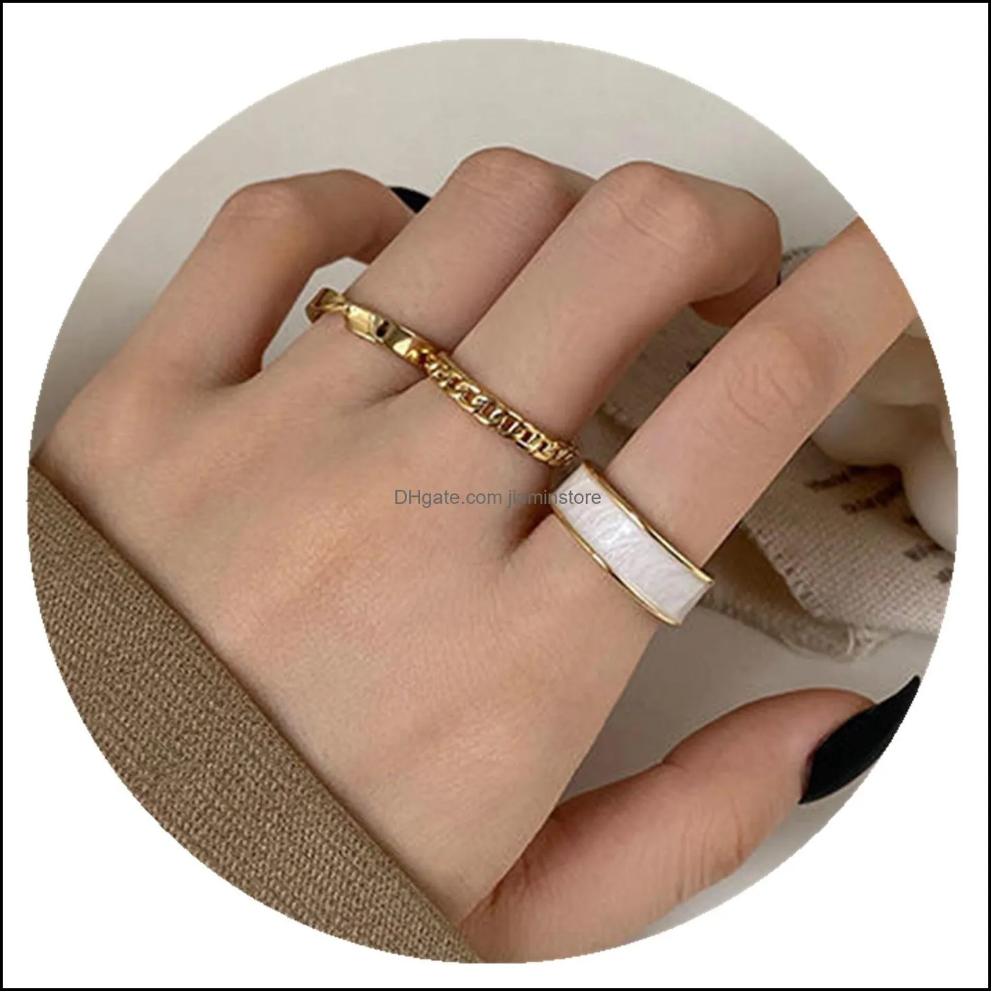 gold womens metal rings set for women girl 3pcs/lot engagement golden alloy bohemian geometry knuckle ring jewelry