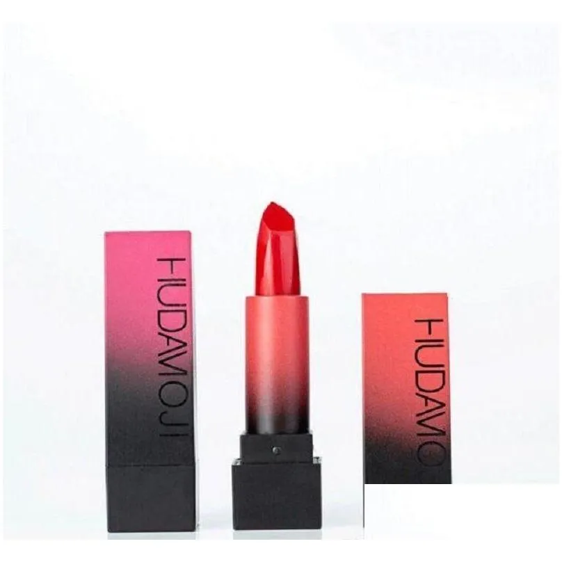 new hudmoji 12 colors hudamoji matte lipstick palette cream lip makeup longlasting cosmetics limited edition lip gloss