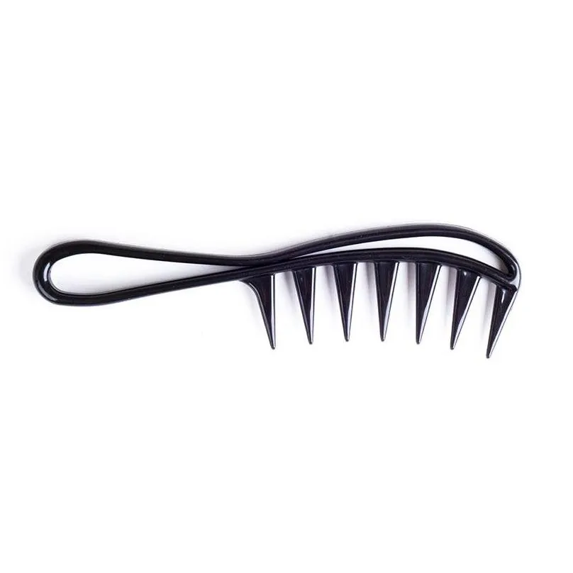 big tooth comb mens plastic big back hair comb threedimensional handle curve salon comb