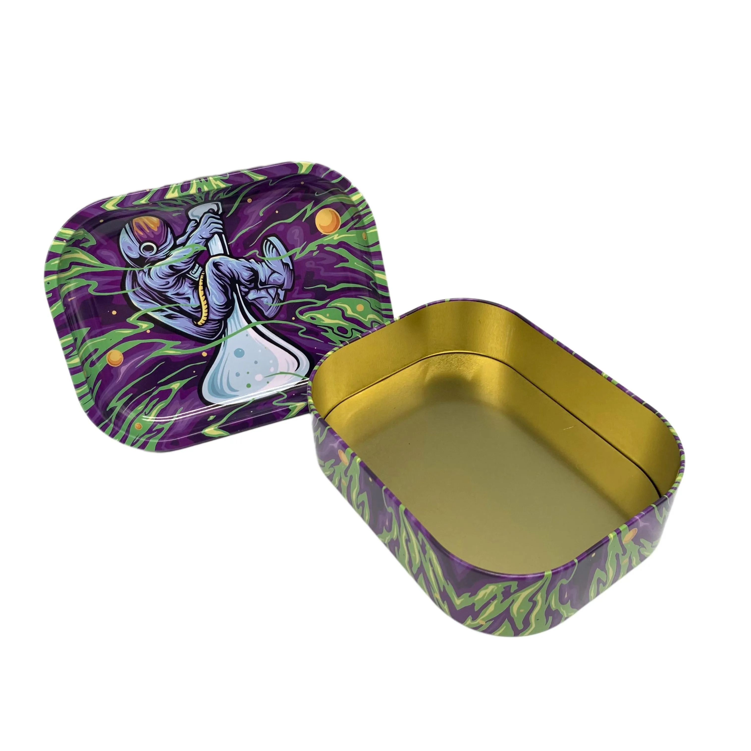 stock in us 60pcs/case stash box smoking accessories rolling tray 180x140x45mm size 10 designs opp bag packaging can not ship to alaska hawaii puerto