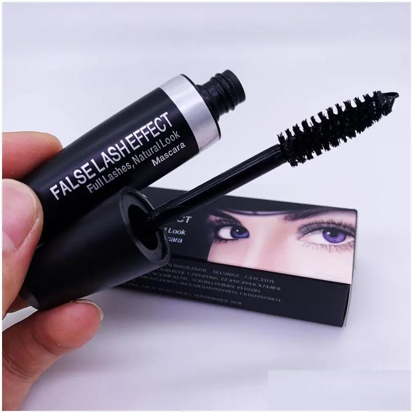 brand makeup m fiber mascara false lash effect black 13.1 ml full lashes natural thick cruling lengthening eyelash cream cosmetic