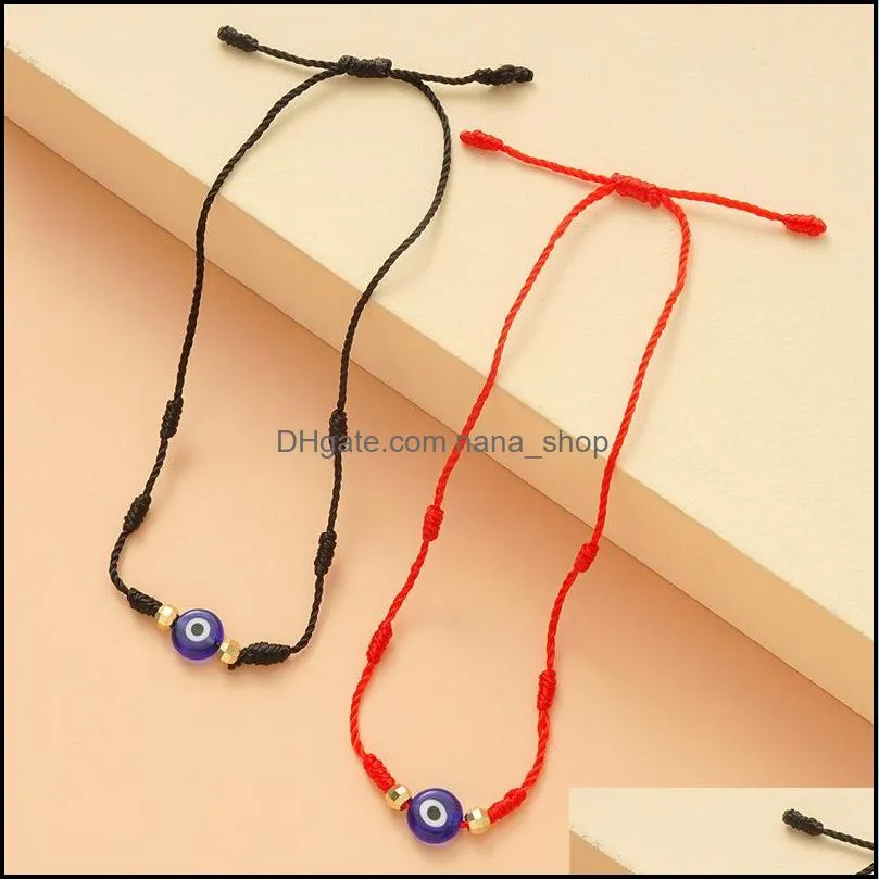 handmade turkish lucky evil eye bracelets for women men blue eyes braided red rope lucky bracelet friendship jewelry