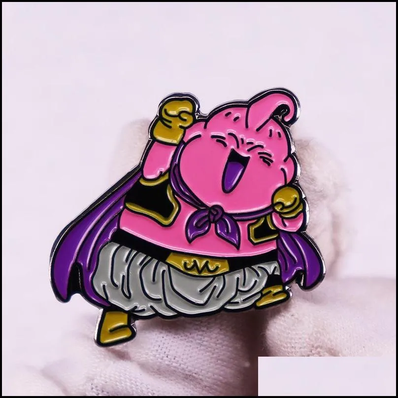 anime dragon hard enamel pins collect pink comic character metal cartoon brooch backpack collar lapel badges fashion jewelry pink