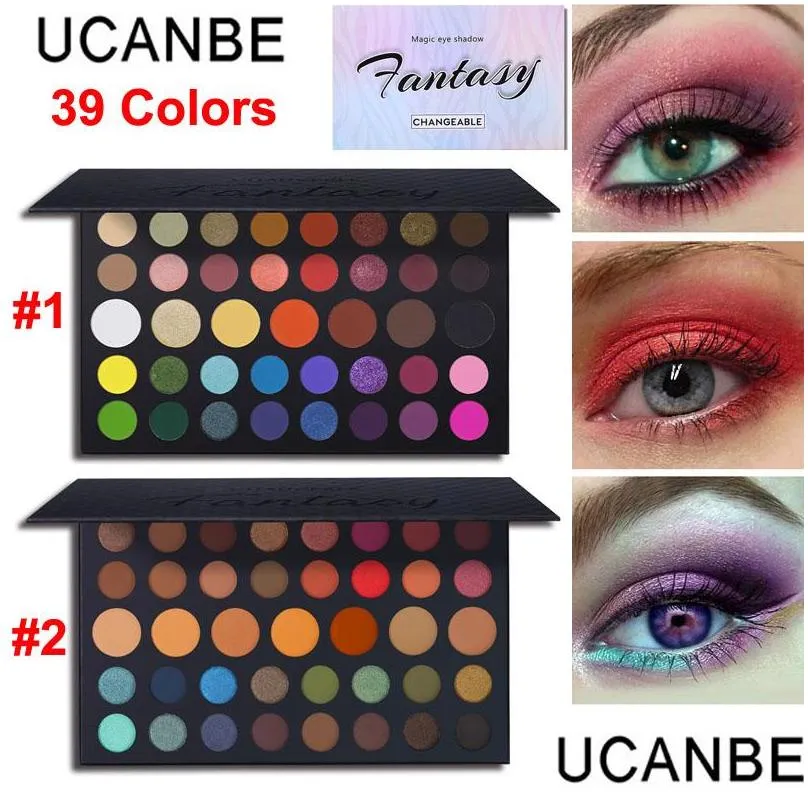 beauty ucanbe eyeshadow makeup palette fantasy 39 colors nude matte shimmer highly pigmented bronze neutral smoky highlighter