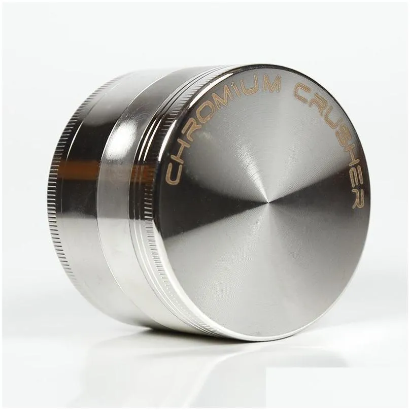 chromium crusher metal grinders herb grinder 4 layer parts grinder 40mm 50mm 55mm 63mm od tobacco grinders 6 colors dhs