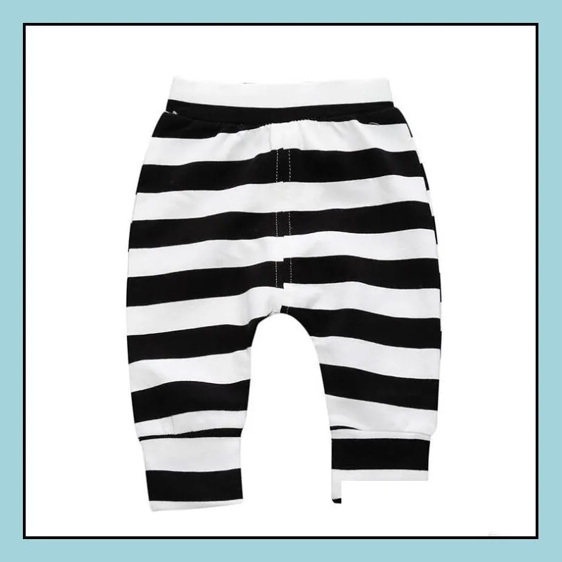 baby clothes kids striped trousers infant antimosquito split pants boys girls cotton pp pants elastic soft night pajamas legging