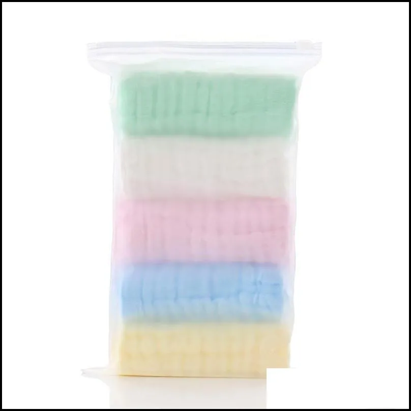 towels robes 5pcs/lot muslin 6 layers cotton soft baby face towel handkerchief bathing feeding washcloth wipe burp cloths