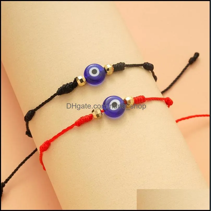 handmade turkish lucky evil eye bracelets for women men blue eyes braided red rope lucky bracelet friendship jewelry