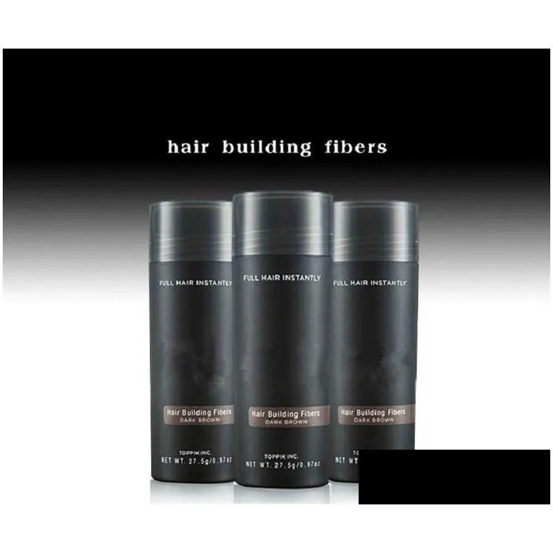 natural keratin top hair fiber 27.5g black build thinning loss concealer styling powder cover bald area