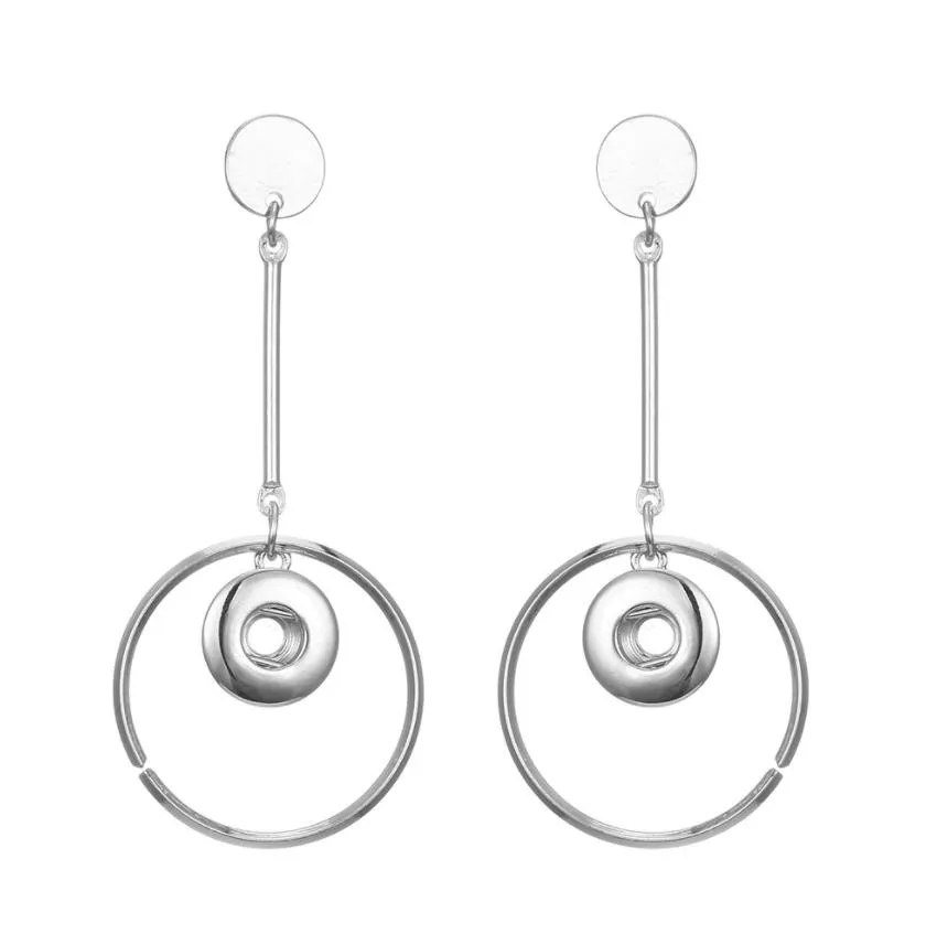 diy 12mm snap button earrings geometric circle dangle charms snap button earring women fashion gift jewelry