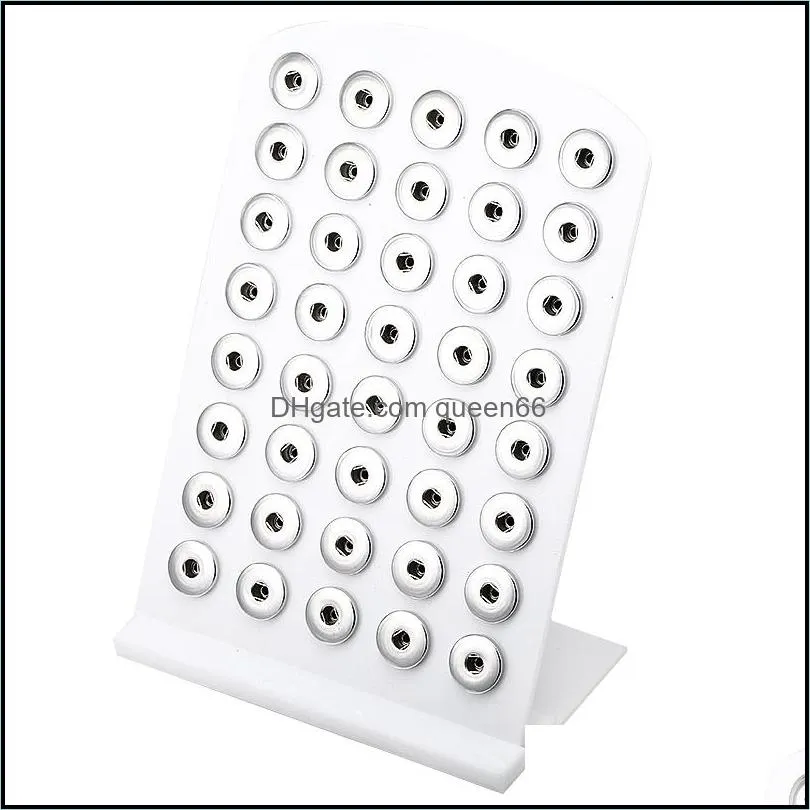 noosa acrylic snap button stands display detachable set 18mm snap button jewelry for 40pcs snap button display holder