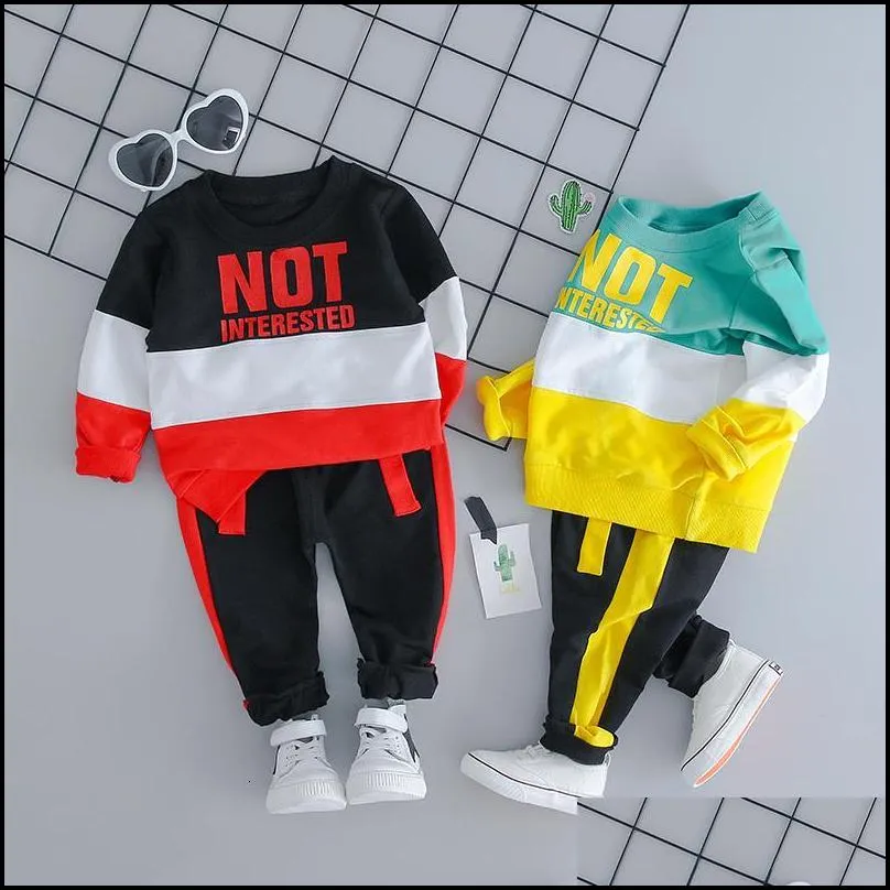 clothing sets born kids clothes baby boys costume letter tracksuit tops pants 2pcs children boy spring outfits girls set infantil