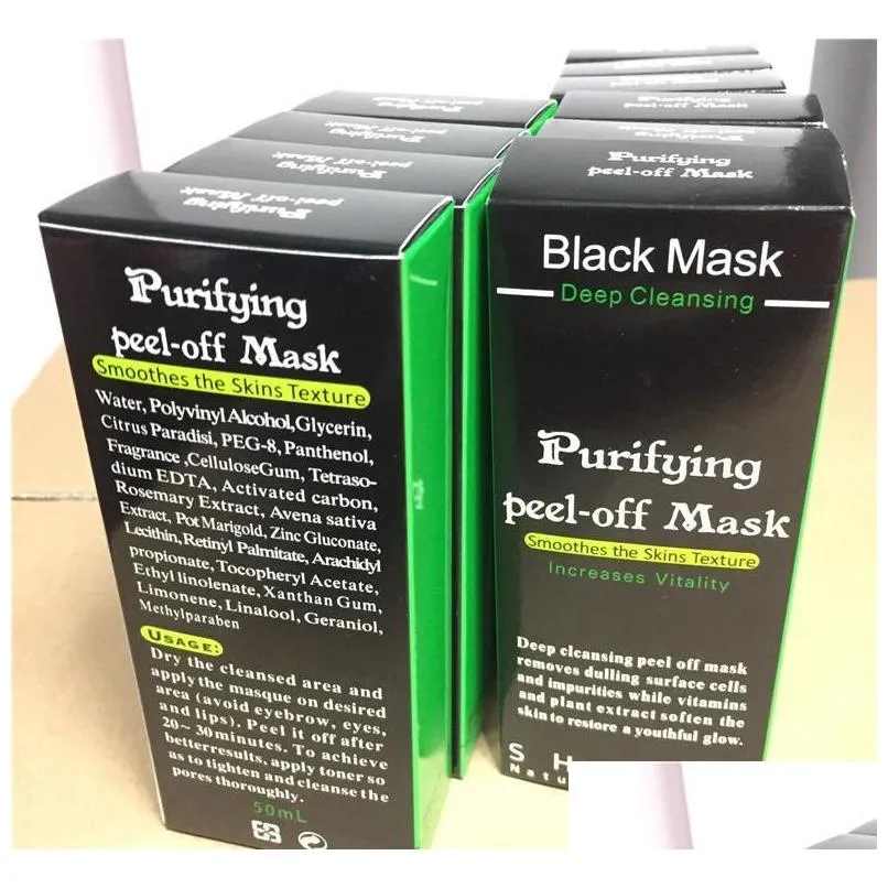 black suction mask antiaging 50ml shills deep cleansing purifying peel off black face mask remove blackhead peel masks