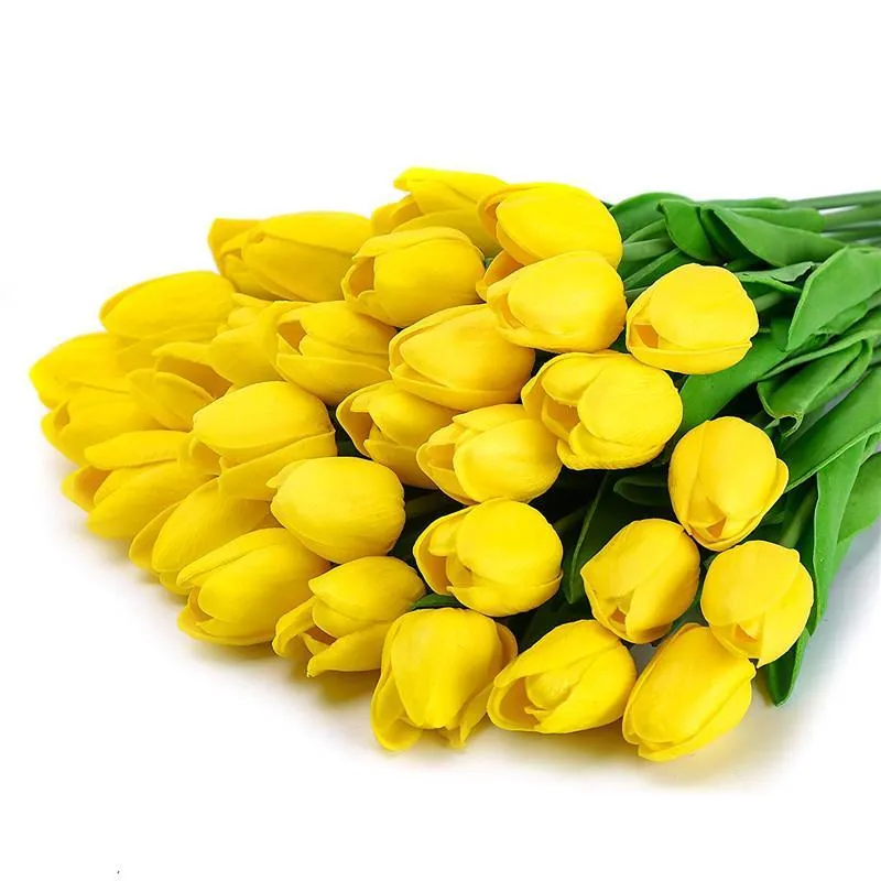 artificial tulip flowers fake tulips flower pu latex flower for home wedding party festival decor