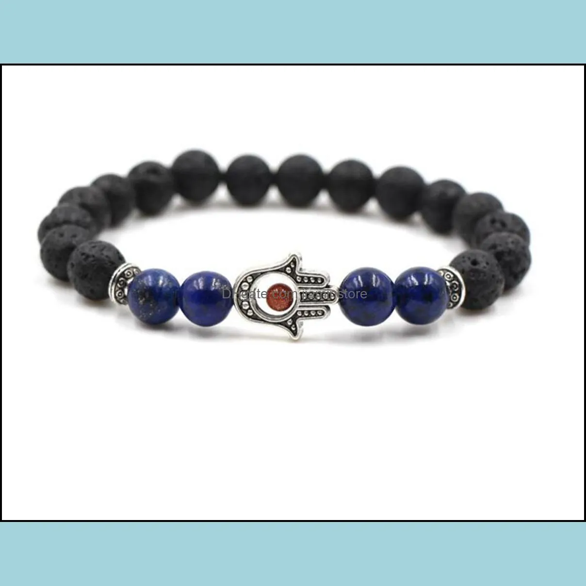 maya bracelet charm marble beaded bracelet eye beads lava beads cure energy aura gifts