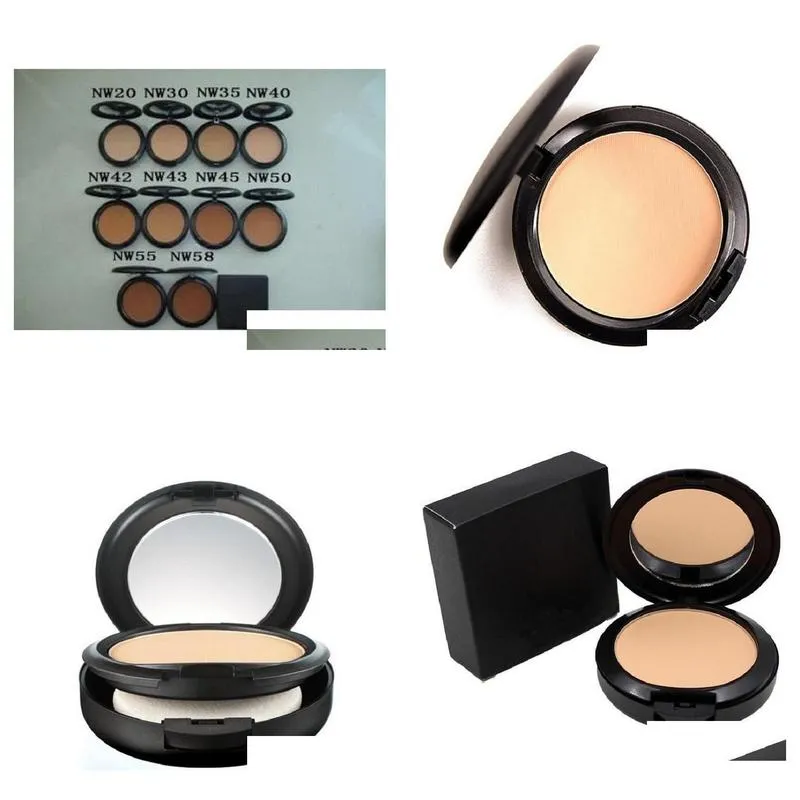 hot face powder makeup powder plus foundation pressed matte natural make up facial powder easy to wear 15g nc and nw
