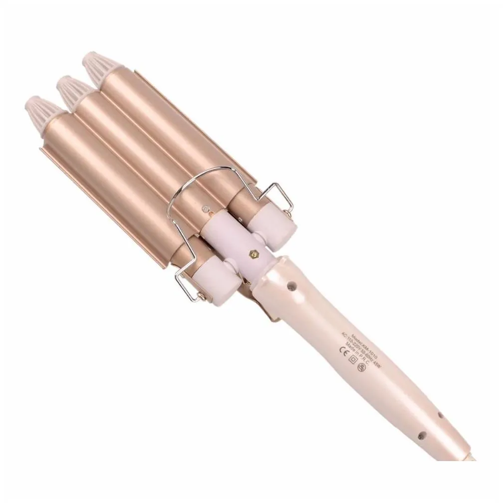 professional 110220v hair curling iron ceramic triple barrel curler hair waver styling tools styler