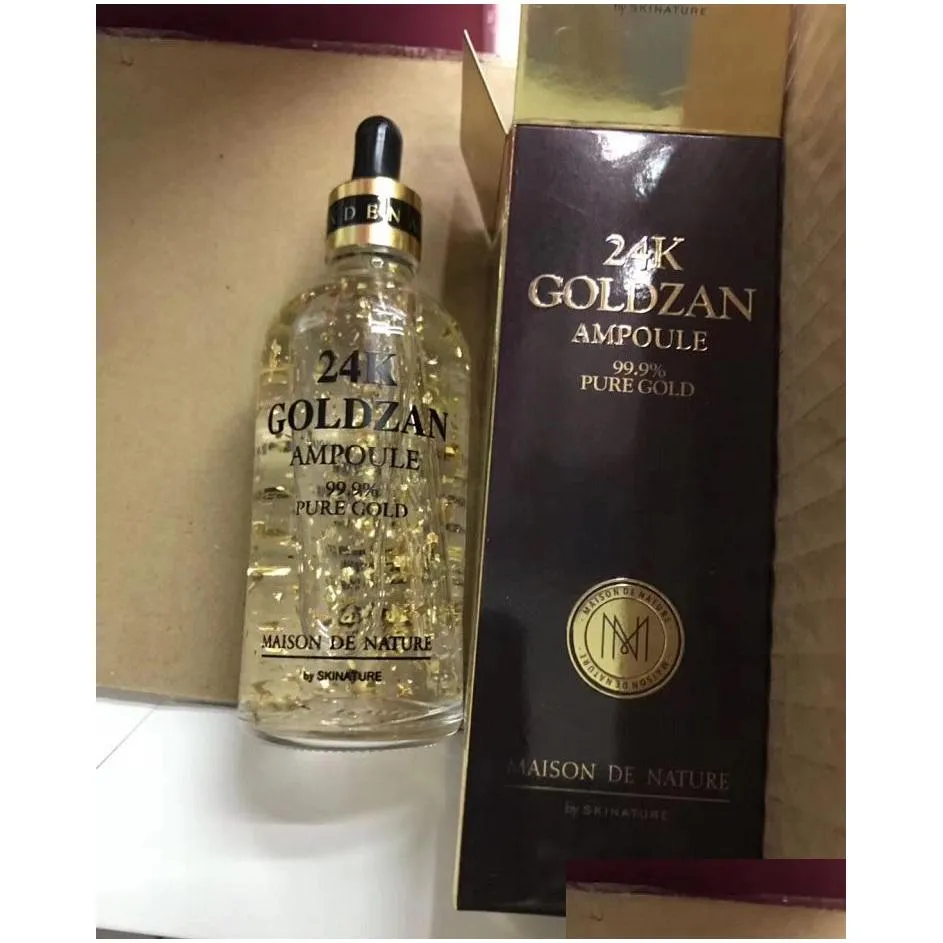 skinature 24k goldzan ampoule gold day creams moisturizers gold essence serum makeup primer 100ml