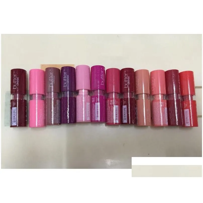 12 colors women butter lipstick factory price long lasting lip gloss professional makeup butter liptstick