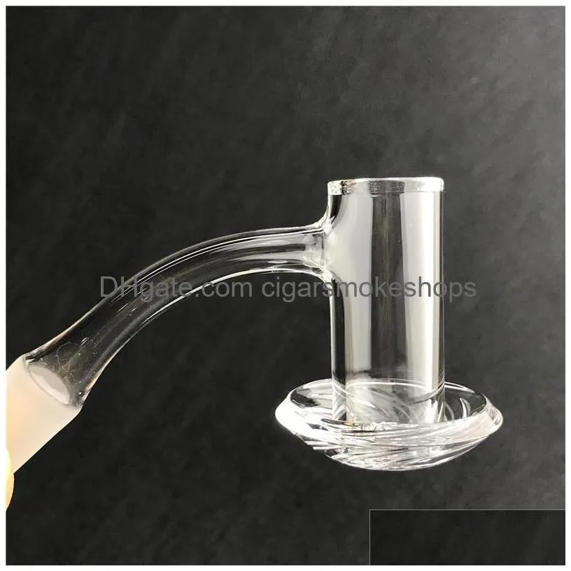 20mm 2.5mm thick quartz blender spin banger nail with smoking beveled top domeless nails for prevent oil splashing glass water bongs