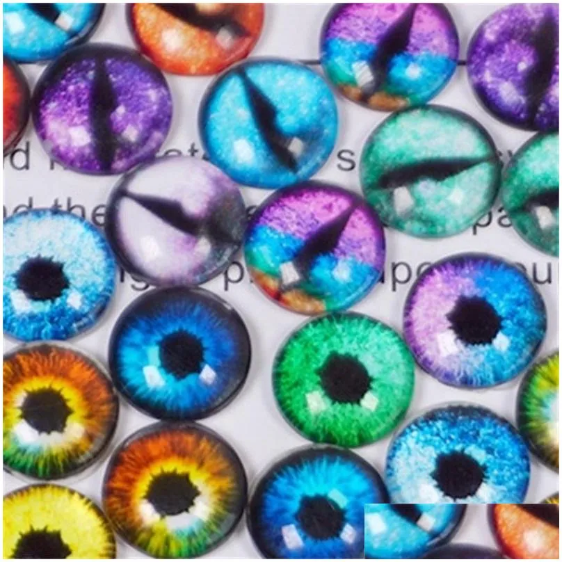 8mm many colors for choice in paris dragon eyes round glass cabochon flatback photo cameo pendant 50pcs/lot k05056 1654 q2