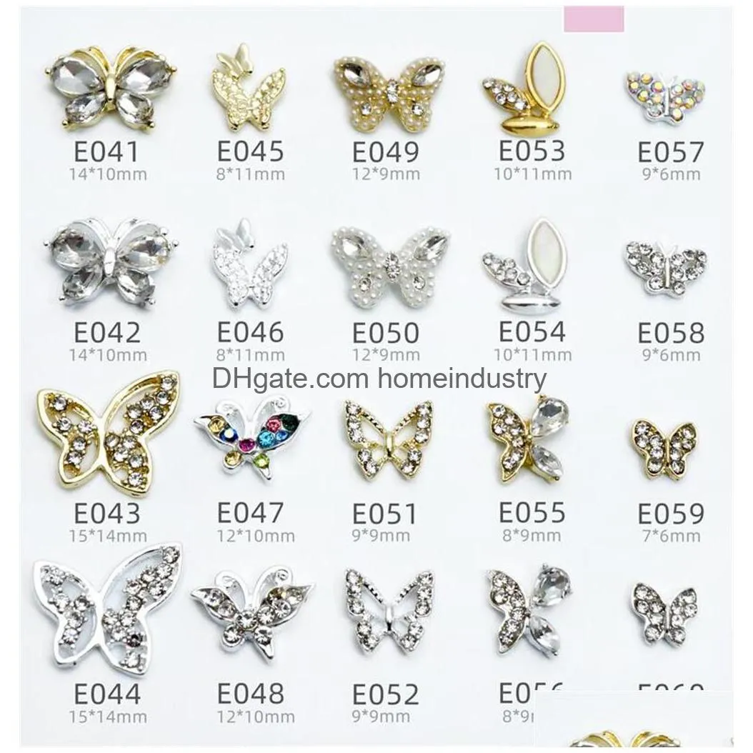 multicolor nail charms dangle alloy butterfly pendant shoes charm jewelry making diy necklaces bracelets